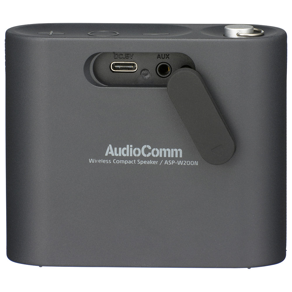 ワイヤレスコンパクトスピーカー（Bluetooth5.0/防水保護IPX6耐水/USB充電式/ブラック）_03-2300_ASP-W200N_OHM（オーム電機）