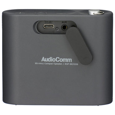ワイヤレスコンパクトスピーカー（Bluetooth5.0/防水保護IPX6耐水/USB充電式/ブラック）_03-2300_ASP-W200N_OHM（オーム電機）