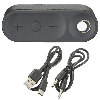 ワイヤレスコンパクトスピーカー（Bluetooth5.0/防水保護IPX6耐水/USB充電式/ブラック）_03-2300_ASP-W200N_OHM（オーム電機）