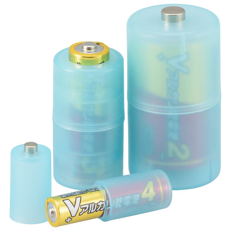 フルサイズ電池アダプター（単1・単2・単3各2セット入）_03-5358_BT-Z1234V_OHM オーム電機