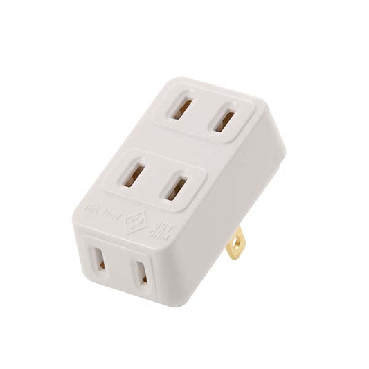 安全 ニュートリプルタップ 白_04-0163_HS-AT91W_OHM（オーム電機）