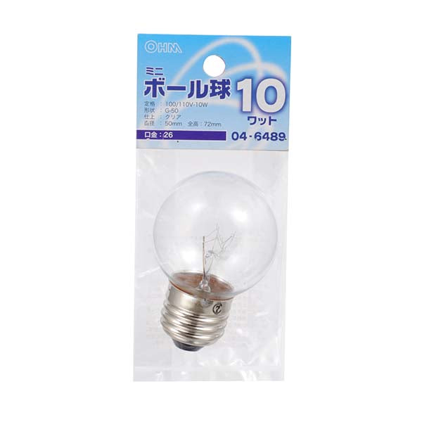 LB-G5610-C ﾐﾆﾎﾞｰﾙ球(10W/ｸﾘｱ/G50/E26)