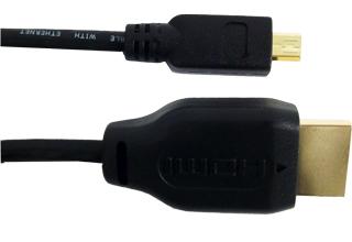 HDMIマイクロケーブル（１m）_05-0288_VIS-C10EU-K_OHM オーム電機