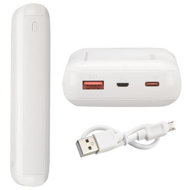 モバイルチャージャー（Type-A,Type-C,micro-B/20000mAh/PD対応/ホワイト）_05-1186_SMP-JV51W_OHM（オーム電機）