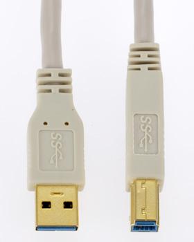 USB3.0ケーブル 1m 白 PC-C1513_05-1513_PC-C1513_OHM オーム電機