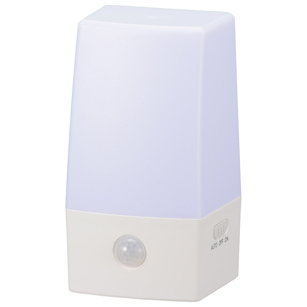 LEDナイトライト(明暗＋人感センサー/単3形×6本使用/昼白色/210 lm/IPX4防水)_06-0142_NIT-BLA6JSL-WN_OHM（オーム電機）
