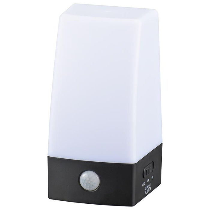 LEDセンサーライト（置き型/明暗+人感センサー/単4×4本使用/60lm/昼白色/防水性能IPX4/ブラック）_06-0144_LS-B60JS-4_OHM（オーム電機）