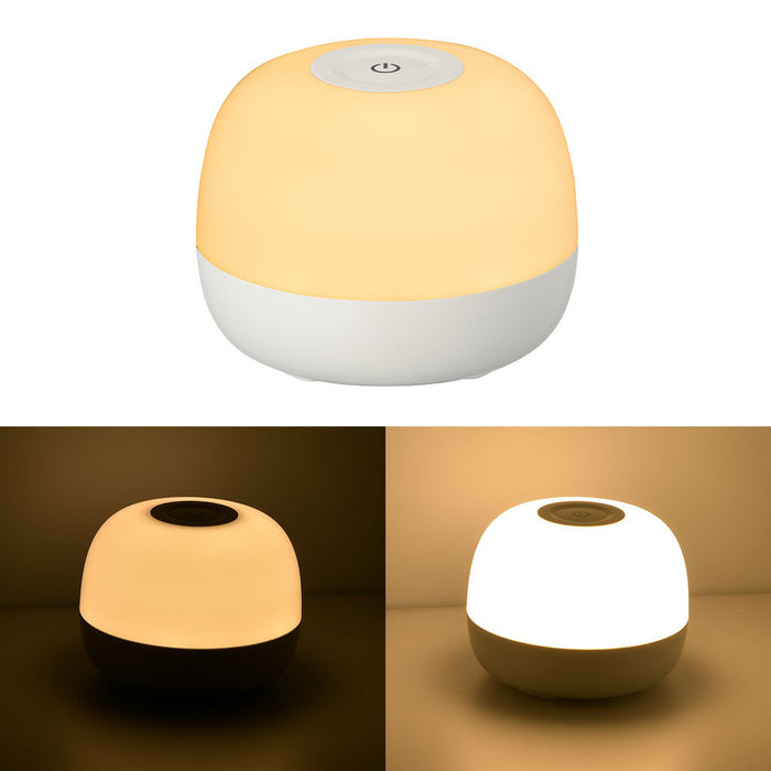 LEDタッチライト（電球色/48 lm/2W/2段階調光/ナイトライト付[電球色、30 lm]/スマホスタンド付/ホワイト）_06-0149_TT-Y06T-WL_OHM（オーム電機）