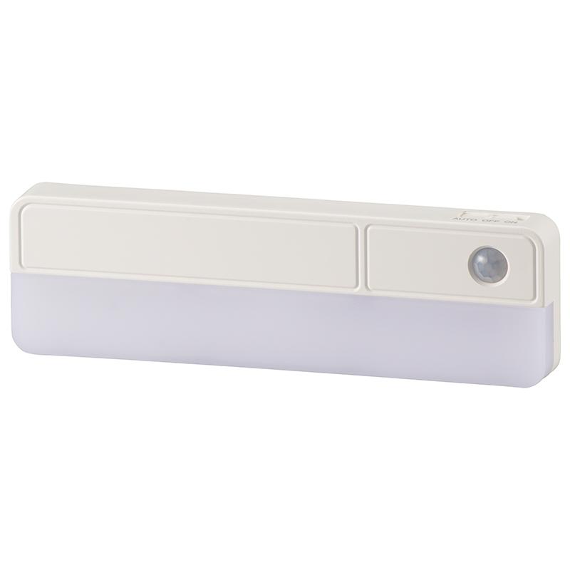 LEDナイトライト（明暗・人感センサー式/単3形×3本使用/80 lm/昼白色/ホワイト）_06-4110_NIT-BLA6JRC-W_OHM（オーム電機）