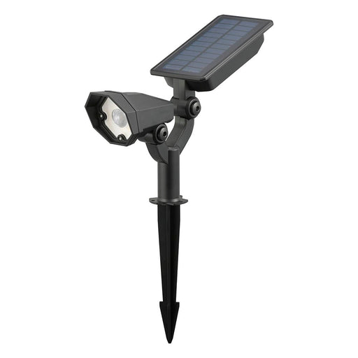 LED庭園灯（ソーラータイプ/明暗・人感センサー付/250 lm/明るさ2段階/防水IPX4 防まつ形）_06-4156_LS-B250JGS-S_OHM（オーム電機）