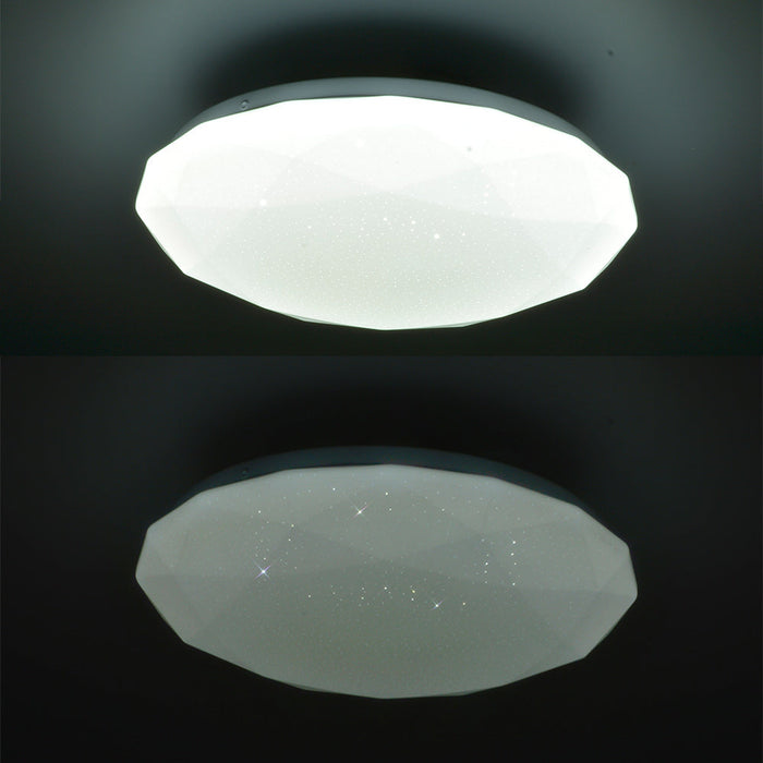 LEDシーリングライト【ダイヤモンドカット】（調光11段階/昼光色/直径330mm/28W/3300 lm）_06-4280_LT-YD633C9-S_OHM（オーム電機）