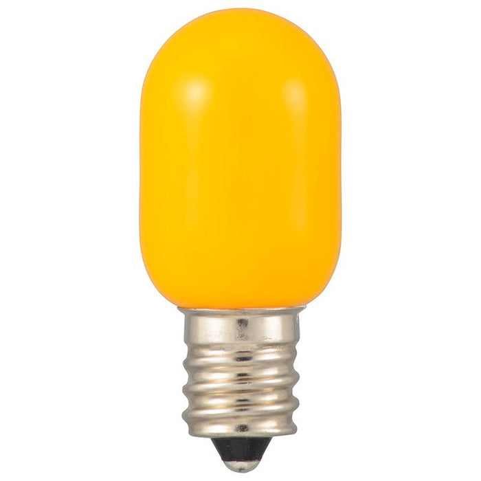 LEDナツメ球（装飾用/0.5W/10lm/黄色/T20/E12/イエロー）_06-4608_LDT1Y-H-E12 13_OHM オーム電機