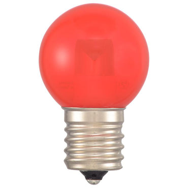 LEDミニボール球（装飾用/1.2W/8lm/クリア赤色/G30/E17）_06-4636_LDG1R-H-E17 14C_OHM オーム電機