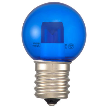 LEDミニボール球（装飾用/1.2W/1lm/クリア青色/G30/E17）_06-4637_LDG1B-H-E17 14C_OHM オーム電機