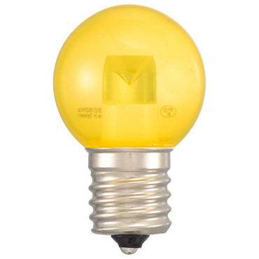 LEDミニボール球（装飾用/1.2W/52lm/クリア黄色/G30/E17）_06-4639_LDG1Y-H-E17 14C_OHM オーム電機