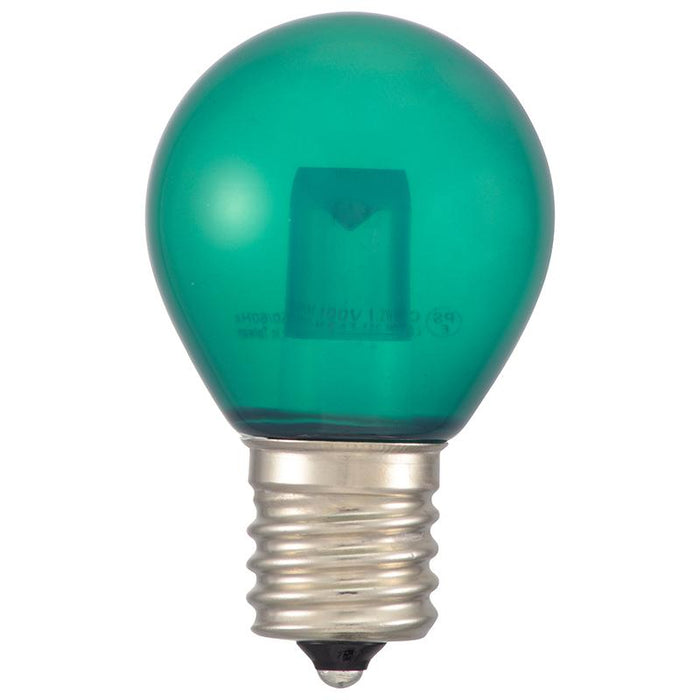 LEDサイン球（装飾用/1.2W/6lm/クリア緑色/S35/E17）_06-4647_LDS1G-H-E17 13C_OHM オーム電機