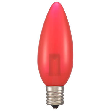 LEDシャンデリア形（装飾用/1.2W/8lm/クリア赤色/C32/E17）_06-4655_LDC1R-G-E17 13C_OHM オーム電機