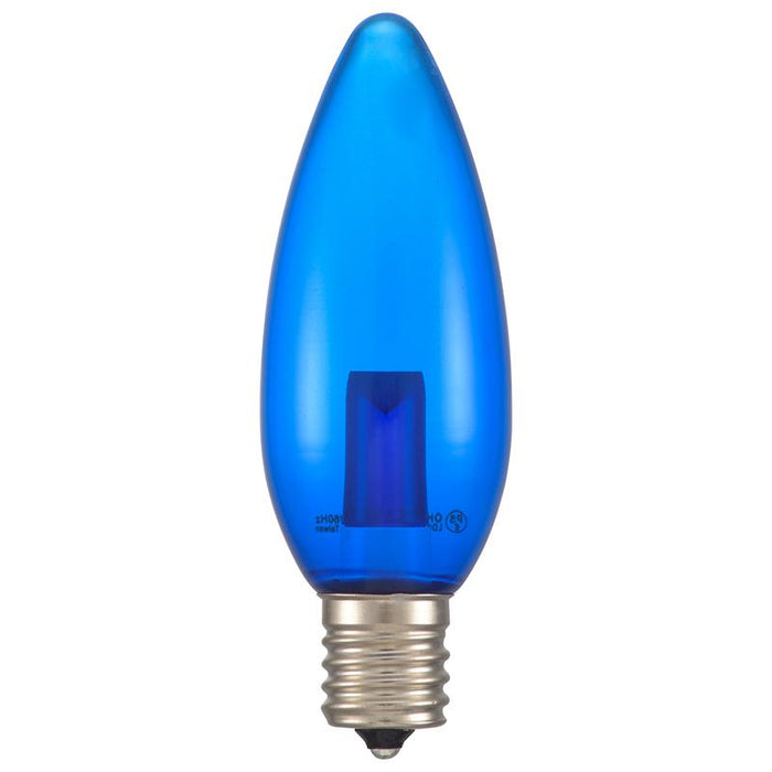 LEDシャンデリア形（装飾用/1.2W/1lm/クリア青色/C32/E17）_06-4656_LDC1B-G-E17 13C_OHM オーム電機