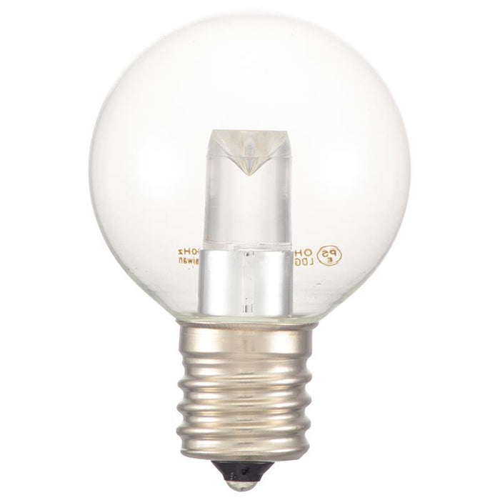 LEDミニボール球（装飾用/1.2W/55lm/クリア電球色/G40/E17）_06-4661_LDG1L-H-E17 15C_OHM オーム電機