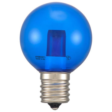 LEDミニボール球（装飾用/1.2W/1lm/クリア青色/G40/E17）_06-4668_LDG1B-H-E17 15C_OHM オーム電機