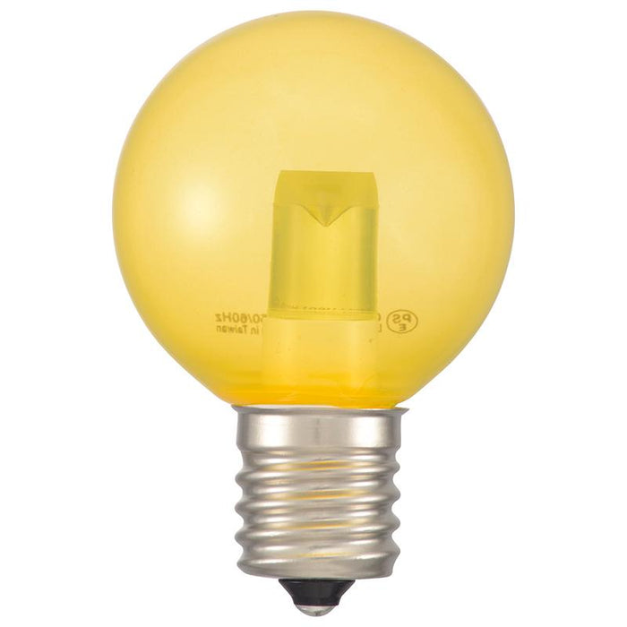 LEDミニボール球（装飾用/1.2W/52lm/クリア黄色/G40/E17）_06-4670_LDG1Y-H-E17 15C_OHM オーム電機