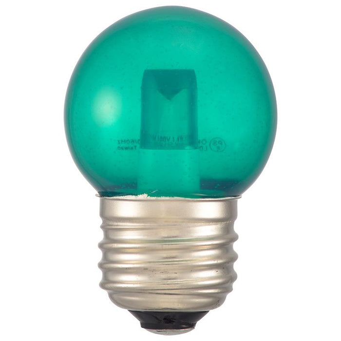 LEDミニボール球（装飾用/1.4W/8lm/クリア緑色/G40/E26）_06-4684_LDG1G-H 13C_OHM オーム電機