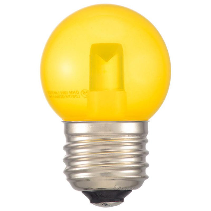 LEDミニボール球（装飾用/1.4W/60lm/クリア黄色/G40/E26）_06-4685_LDG1Y-H 13C_OHM オーム電機