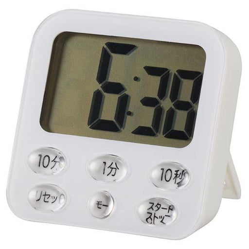 COK-T140-W 時計付き 大画面デジタルタイマー ホワイト OHM（オーム電機）