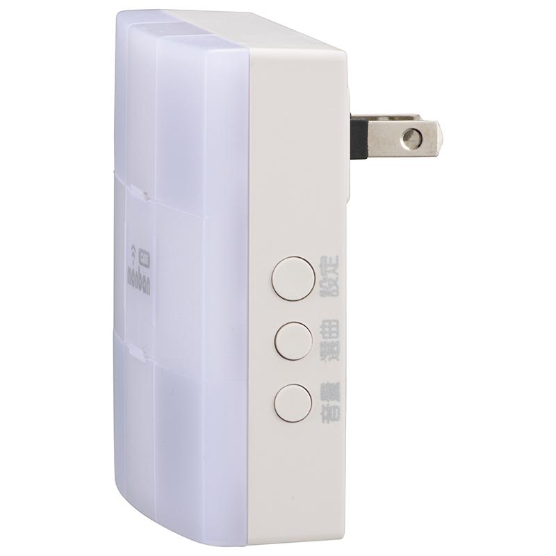 【音と光で知らせる】チャイム増設用 光フラッシュ受信機（AC電源）_08-0548_OCH-AC48-BLUE_OHM（オーム電機）