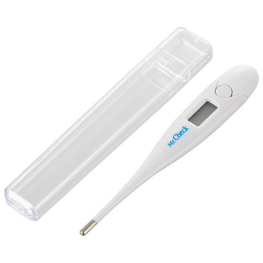 【37.8℃以上はブザーでお知らせ】電子体温計（ボタン電池LR41付属）_08-0691_MT418-BWC2W_OHM（オーム電機）