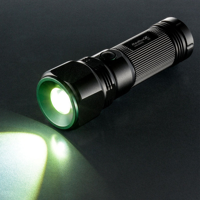 LEDズームライト（最大500lm/単3形×3本使用/連続使用9.5時間/防水性能IPX6/白色LED/ブラック）_08-0734_LHA-Z50C5_OHM（オーム電機）