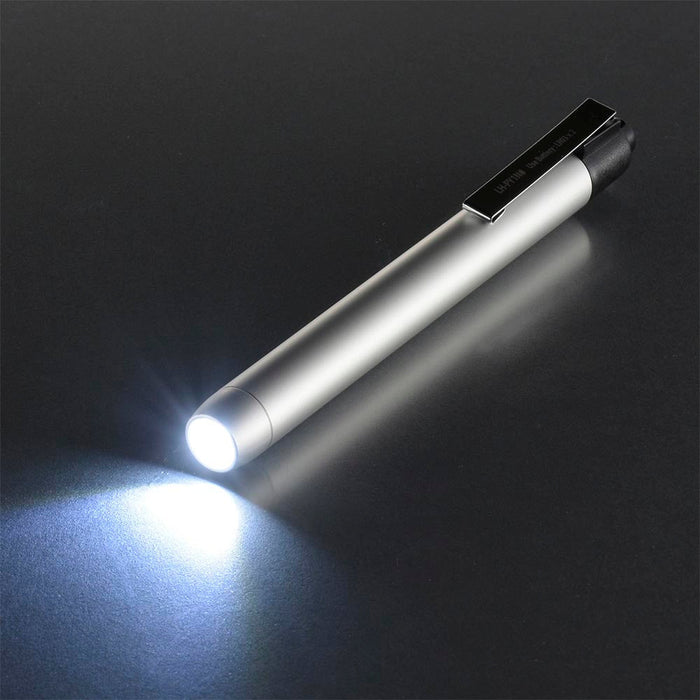 LEDペンライト（20Lm/連続使用75時間/アルミボディ/単4形×2本使用）_08-1001_LH-PY1N-S2_OHM（オーム電機）