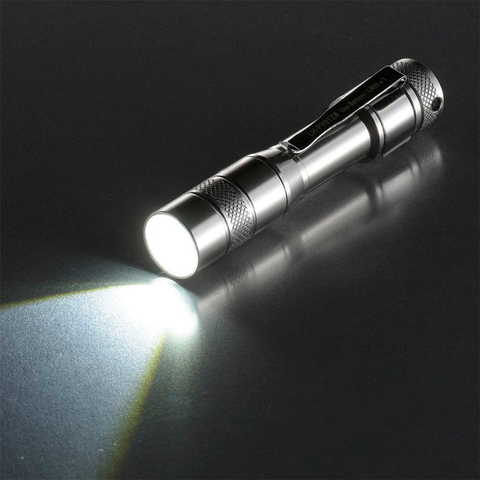 LEDズームペンライト（100Lm/アルミボディ/スライドフォーカス/耐水使用IPX6/単4形×1本使用/連続使用3時間）_08-1006_LH-PY01Z-S2_OHM（オーム電機）