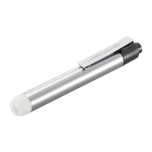 LEDペンライト（10 lm/単4形×1本使用/連続使用16時間/保護等級 IPX2/アルミボディ/シルバー）_08-1030_LH-PY411-S2_OHM（オーム電機）