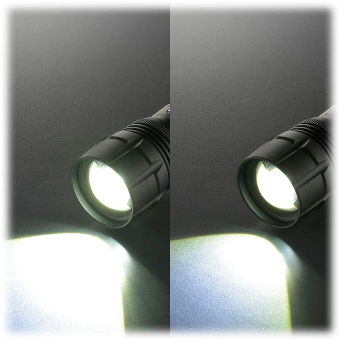 LEDズームライト（スライドフォーカス/1000 lm/単4形×4本使用/連続使用1～4時間/保護等級IP66/ブラック）_08-1037_LHA-KS441Z-K2_OHM（オーム電機）