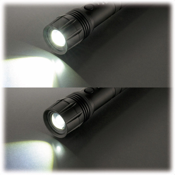LED高機能ライト（最大1050 lm/スライドフォーカス/無段階調光/単4形×6本または3本使用/連続使用単4形×6本MINで28時間/保護等級IP66）_08-1038_LHA-KS461PZ-K2_OHM（オーム電機）