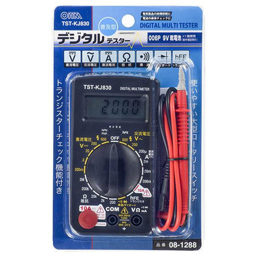08-1288_TST-KJ830_普及型デジタルテスター_OHM（オーム電機）