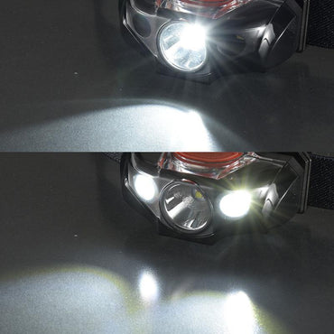 LEDヘッドライト（SOS救難モールス信号点滅機能/140lm/単3形×1本使用/連続使用時間2h）08-1307_LC-SOS140-K_OHM オーム電機