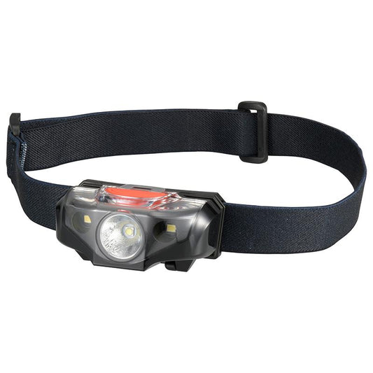 LEDヘッドライト（SOS救難モールス信号点滅機能/140lm/単3形×1本使用/連続使用時間2h）08-1307_LC-SOS140-K_OHM オーム電機