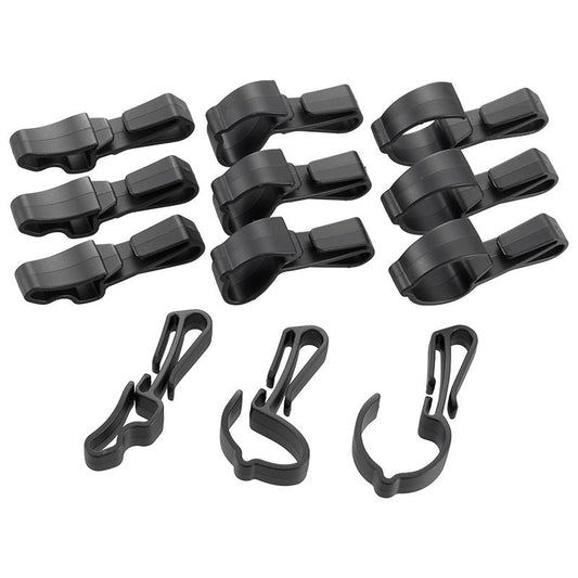 【ヘッドライトの固定に】ヘルメットホルダー3点セット（S/M/L各4個入）_08-1309_SL-P007SML-K_OHM（オーム電機）