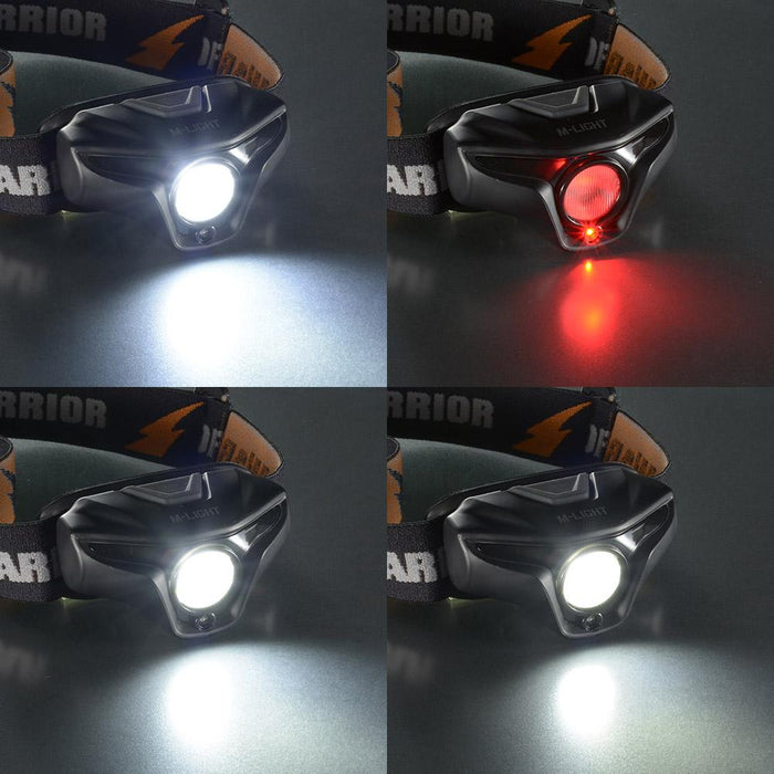 LEDヘッドライト（USB充電/350 lm/連続使用MAX1時間/保護等級IPX4/ブラック）_08-1326_LC-MUSB350R-K_OHM（オーム電機）