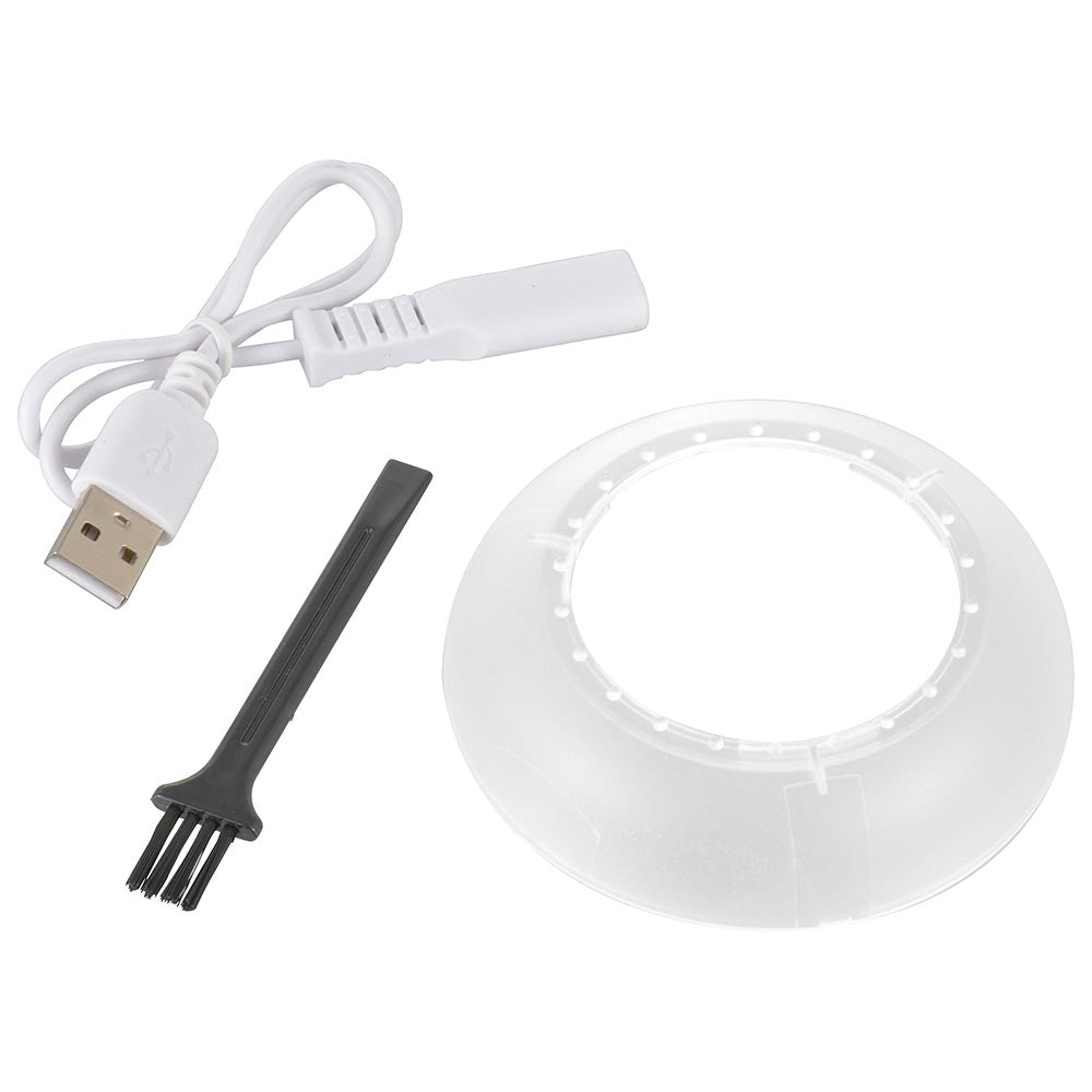 毛玉クリーナー【KEDACLE】（連続使用60分/充電時間8時間/USB充電式/質量196g/安全スイッチ付/ホワイト）_08-3314_KAJ-KE502R_OHM（オーム電機）