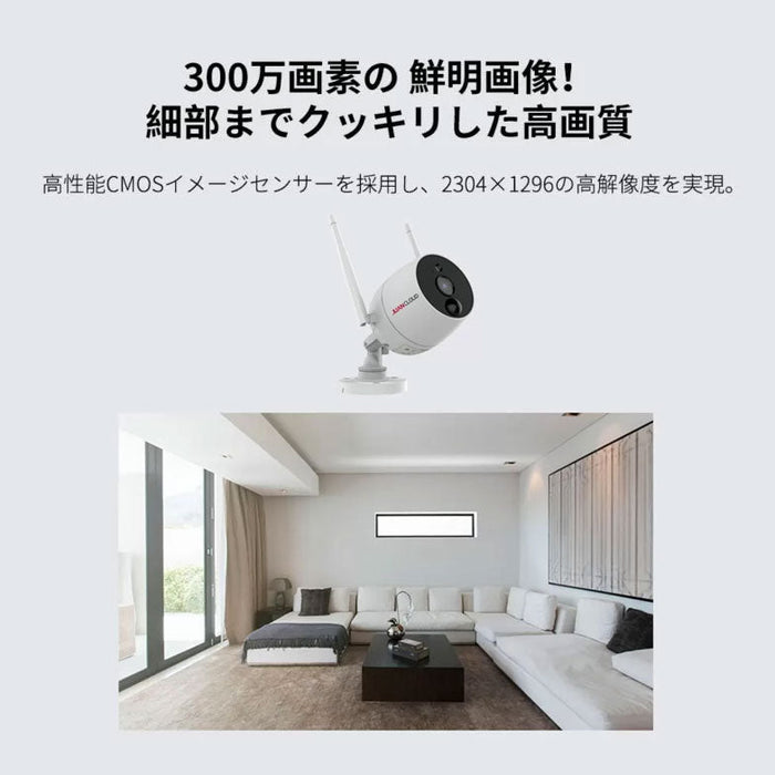Wi-Fiネットワーク屋外IPカメラPro 白 JA-PO1031-W (D)_水鏡 JUAN CLOUD