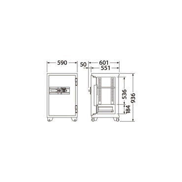 701EKG EIKO エーコー 業務用耐火金庫 テンキータイプ 1時間耐火 190kg 115L