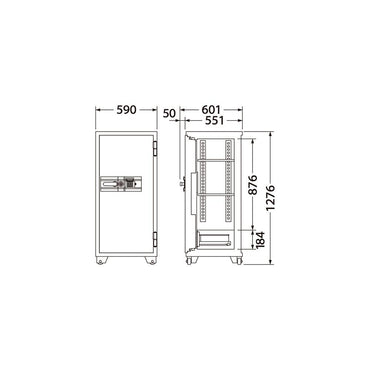 702EKG EIKO エーコー 業務用耐火金庫 テンキータイプ 1時間耐火 250kg 169L