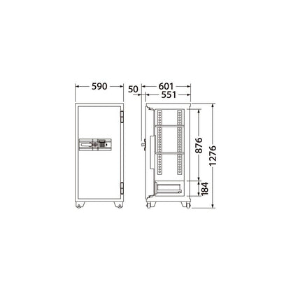702EKG EIKO エーコー 業務用耐火金庫 テンキータイプ 1時間耐火 250kg 169L