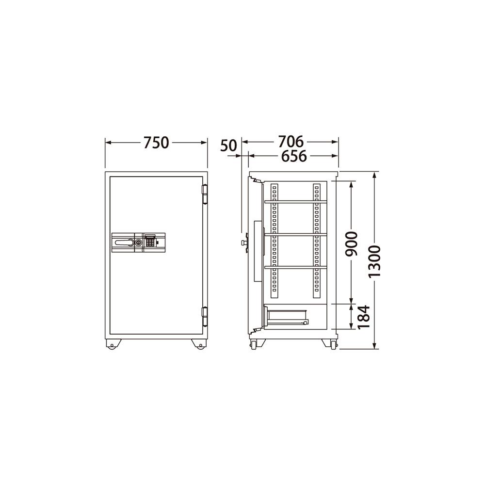 703EKG EIKO エーコー 業務用耐火金庫 テンキータイプ 1時間耐火 350kg 304L