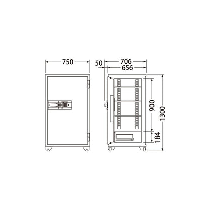 703EKG EIKO エーコー 業務用耐火金庫 テンキータイプ 1時間耐火 350kg 304L