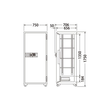 705EKG EIKO エーコー 業務用耐火金庫 テンキータイプ 1時間耐火 460kg 430L