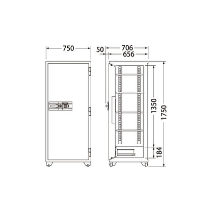 705EKG EIKO エーコー 業務用耐火金庫 テンキータイプ 1時間耐火 460kg 430L